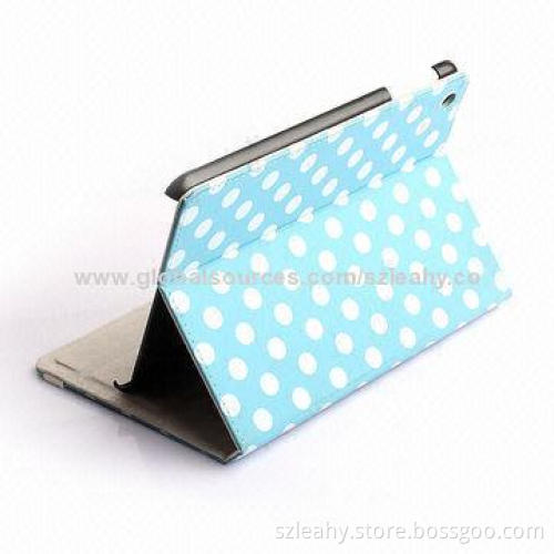 Dots design smart and cute leather case for iPad mini